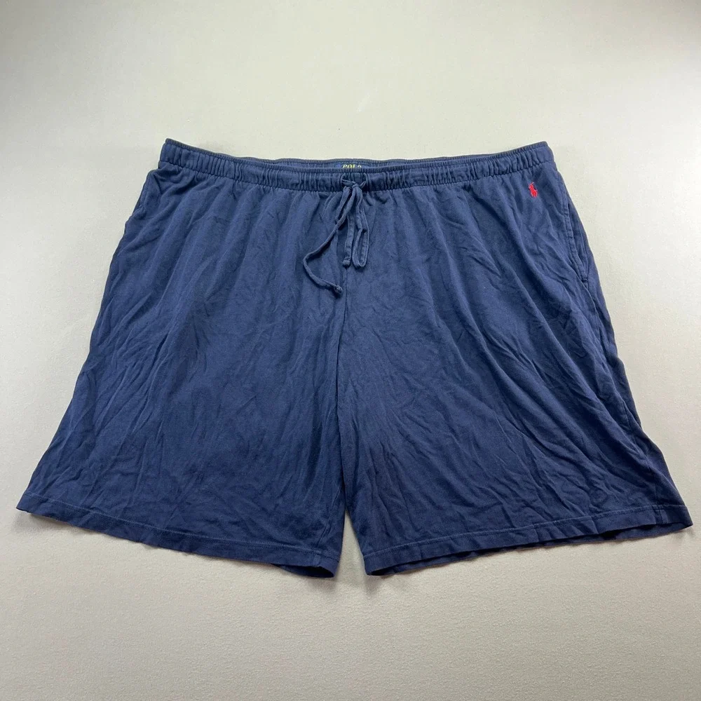 Polo Ralph Lauren Loungewear Shorts Mens 3X Navy Blue Cotton Logo Embroidered